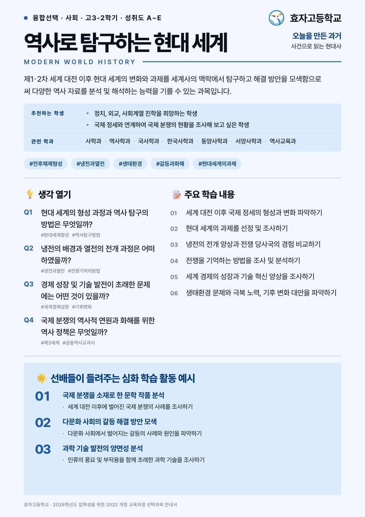역사로 탐구하는 현대 세계 포스터 미리보기