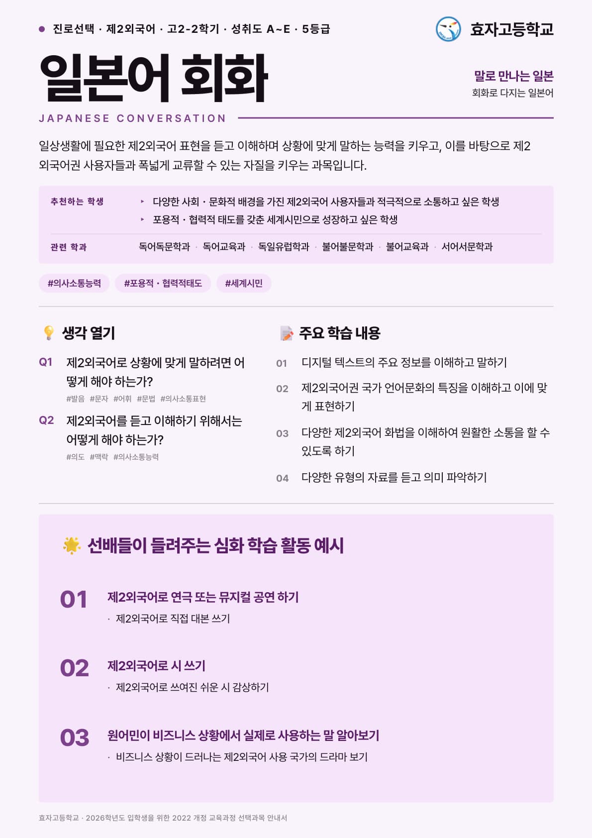 일본어 회화 포스터 미리보기