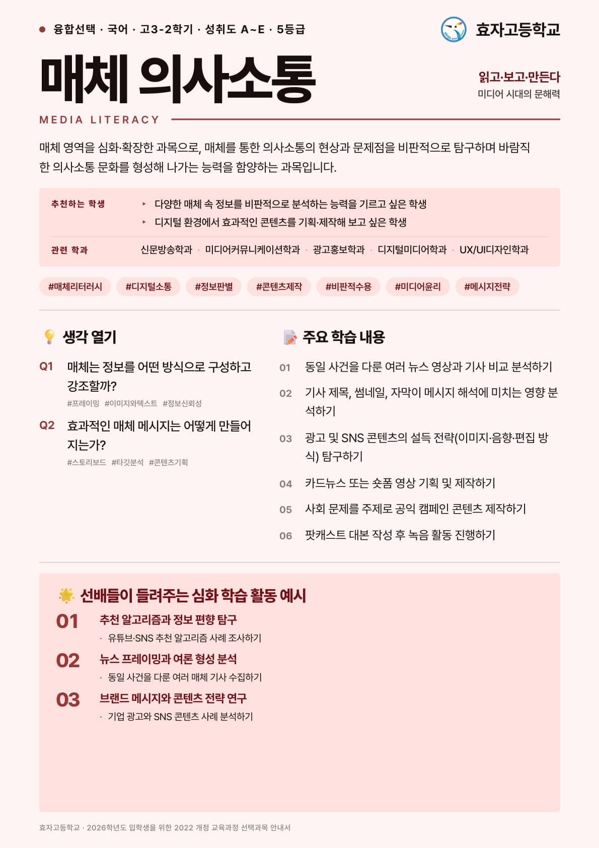 매체 의사소통 포스터